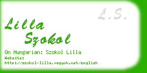 lilla szokol business card
